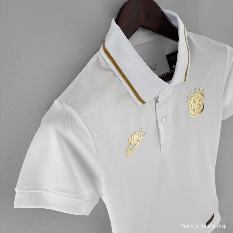 2022 Woman POLO Brazil White Jersey