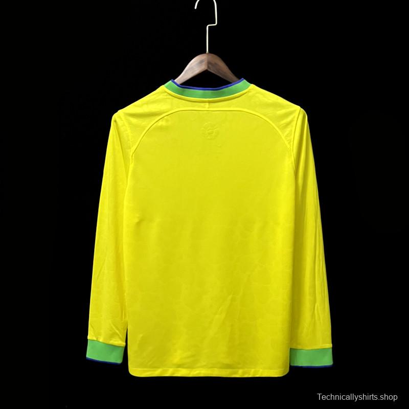 Long sleeve 2022 Brazil Home Jersey