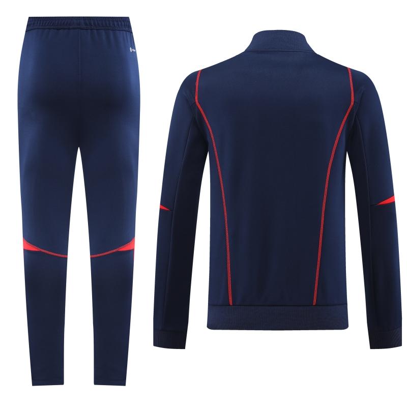 2022 Spain Navy Full Zipper Tracksuit