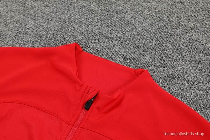 2022 Portugal Red Full Zipper Tracksuit