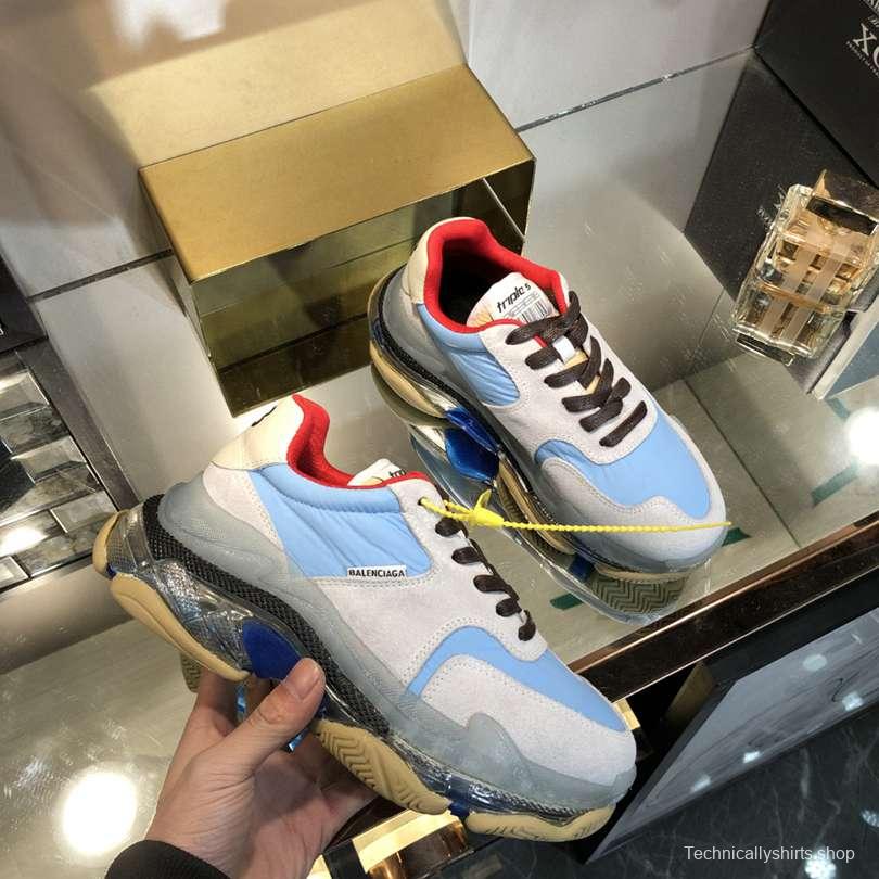 Men/Women Balenciaga Triple S 2.0 Sneaker Grey/Blue Item 6380340