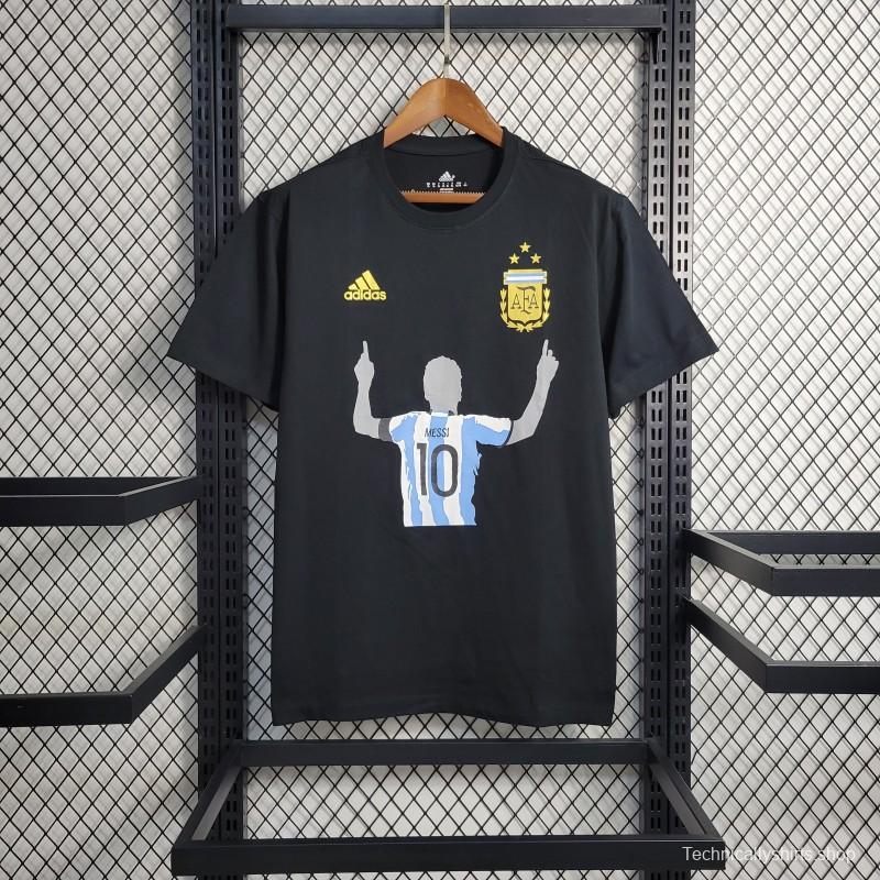 2023 Argentina Black Casual T-Shirts