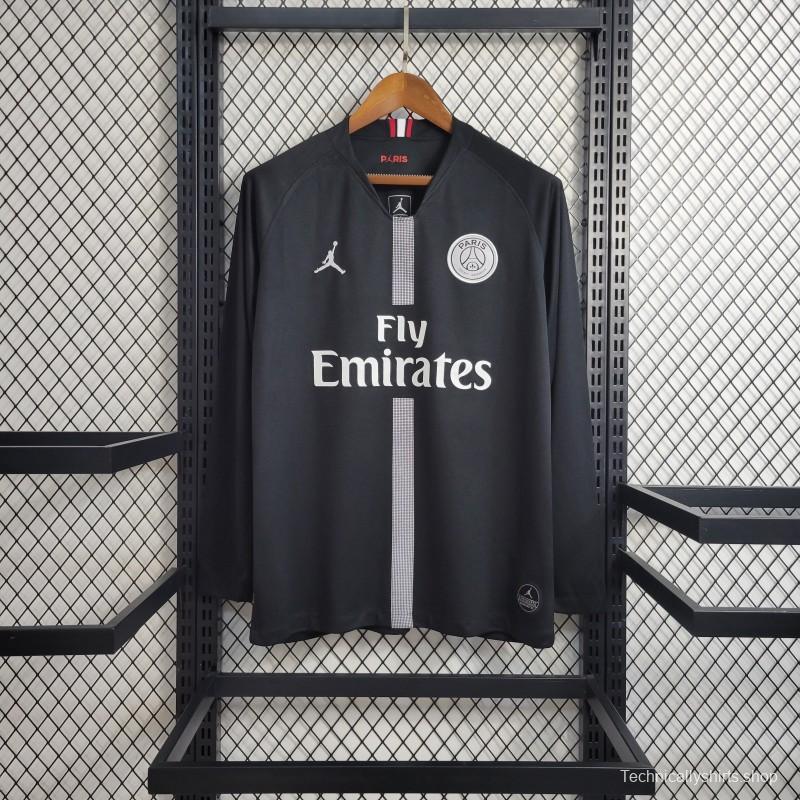 Retro Long Sleeve 18-19 PSG Black Champions League Jersey