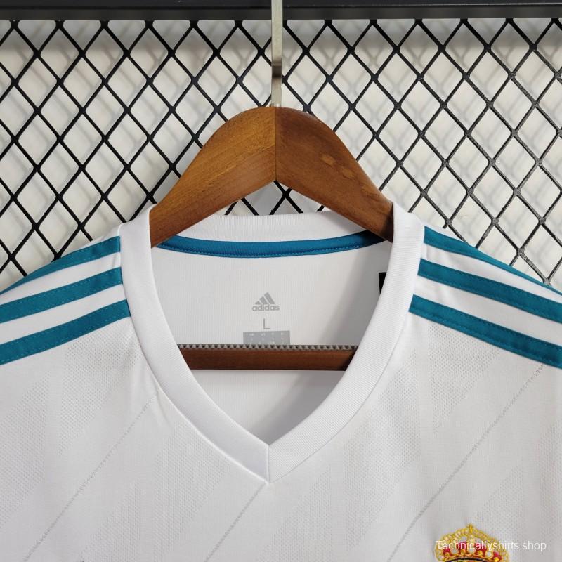 Retro Long Sleeve 17/18 Real Madrid Home Jersey