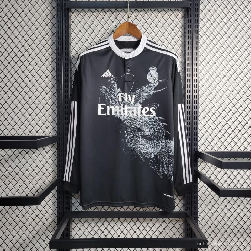 Retro 14/15 Real Madrid Third Black Dragon Long Jersey