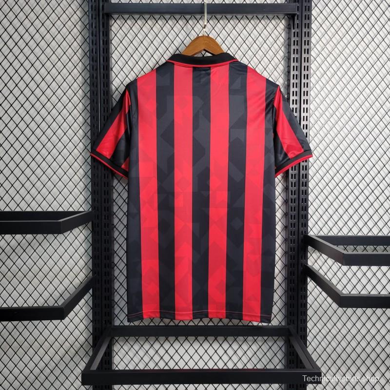 Retro 93-94 AC Milan Home Soccer Jersey