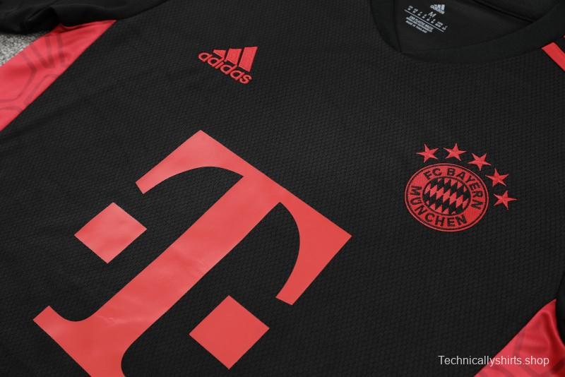 23-24 Bayern Munich Black Red Short Sleeve+Shorts