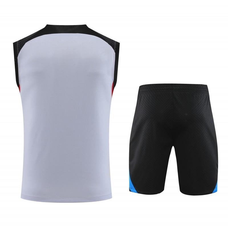 23-24  Barcelona Grey Black Vest Jersey+Shorts