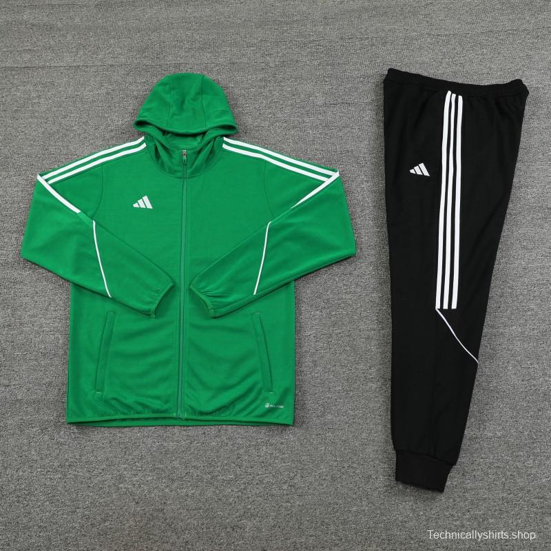 2023 Adidas Green Hoodie Full Zipper Jacket +Pants