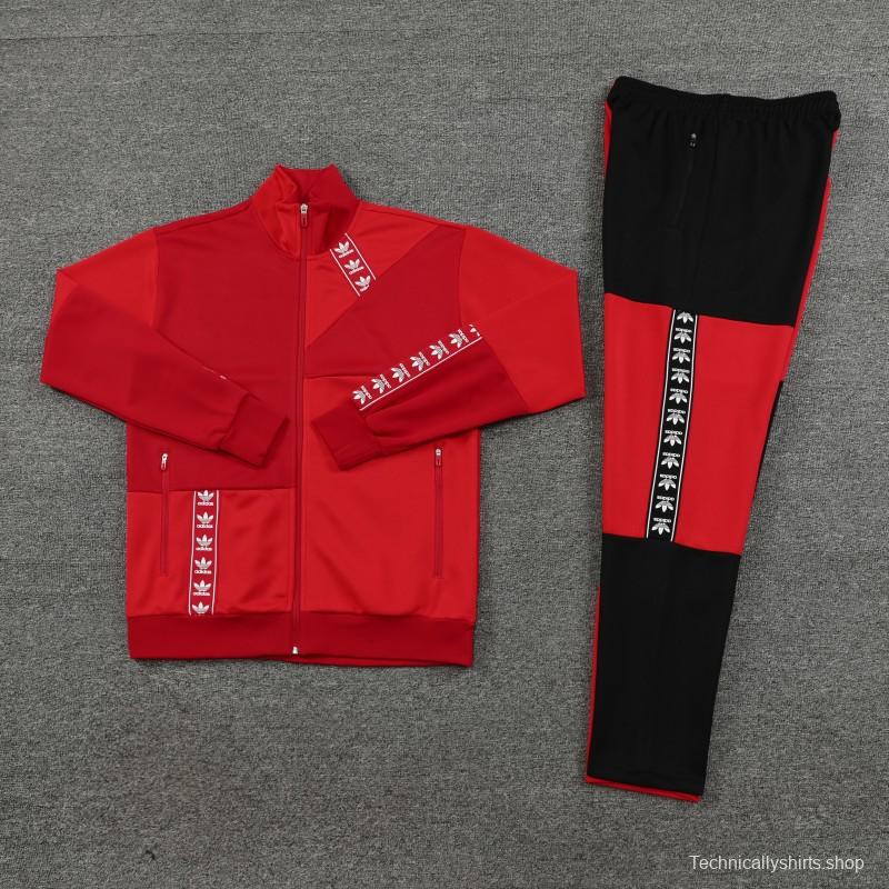 23/24 Adidas Original Wine/Red Full Zipper +Pants