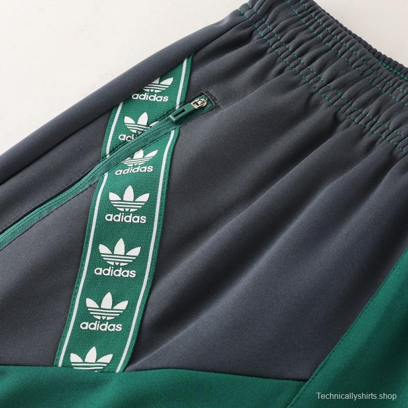 23/24 Adidas Original Green/Grey Full Zipper +Pants