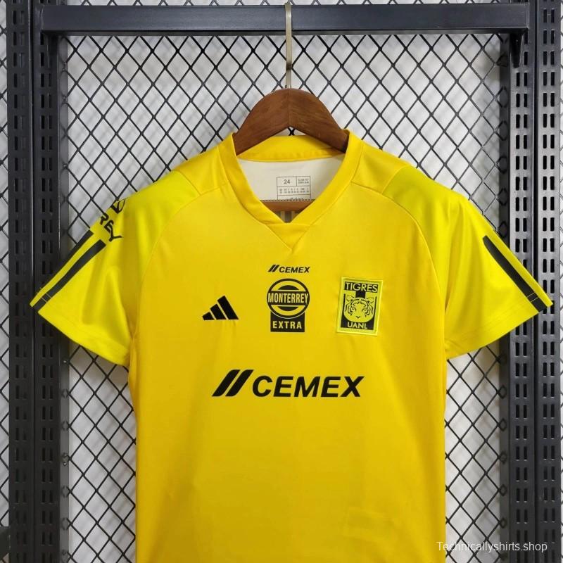 23/24 Kids Tigres UANL Yellow Training Jersey