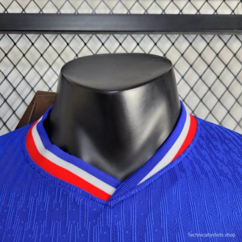 Player Version 2024 France Home Long Sleeve Jersey