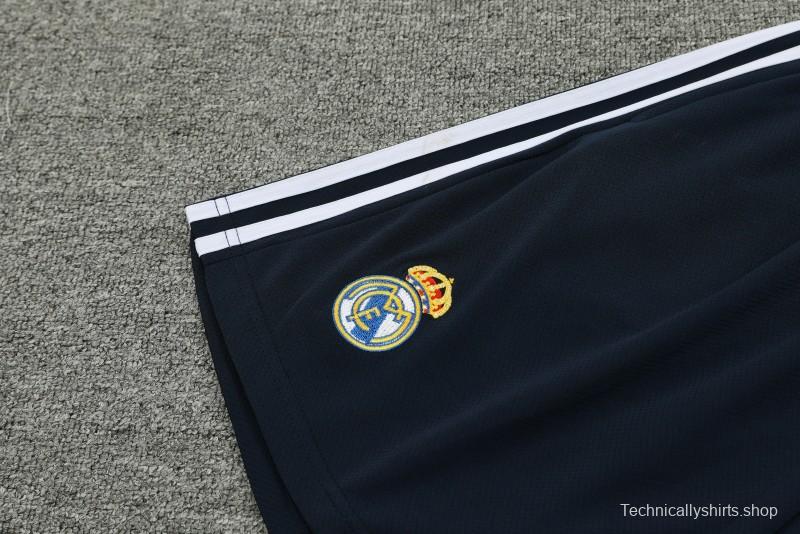 23/24 Adidas Originals Real Madrid Navy Cotton Short Sleeve Jersey+Shorts