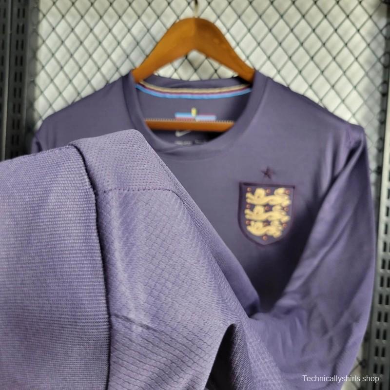 2024 England Away Navy Long Sleeve Jersey