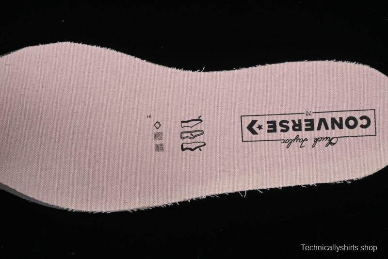 Converse Chuck 70s High Top Canvas Sneakers with Chain Accents in Black & Pink - A09539C