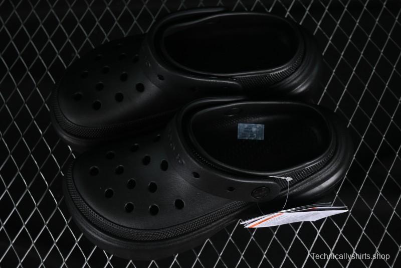 Crocs Classic Clog Retro Beach Sandals with Adjustable Heel Strap and Thick Sole - B.D4