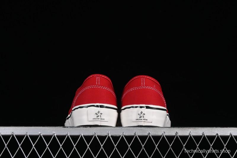 Kamiya x Vulcanize Sneaker 23AW High-End Line Mihara Yasuhiro Dissolution Red Shawn Yue Same Style Painted Letters Low-Top Canvas Shoes