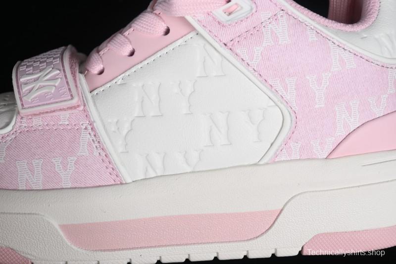 MLB NY Chunky Liner New York Yankees Velcro Print Logo Lightweight Platform Casual Sneakers - 3ASXCMM4N50PKS