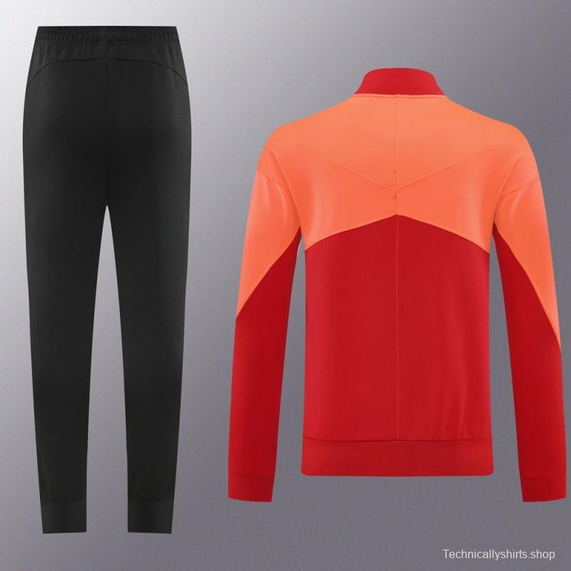 24/25 Nike Orange/Red Full Zipper Jacket +Long Pants