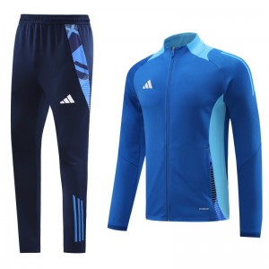 24/25 Adidas Blue Full Zipper Jacket +Long Pants