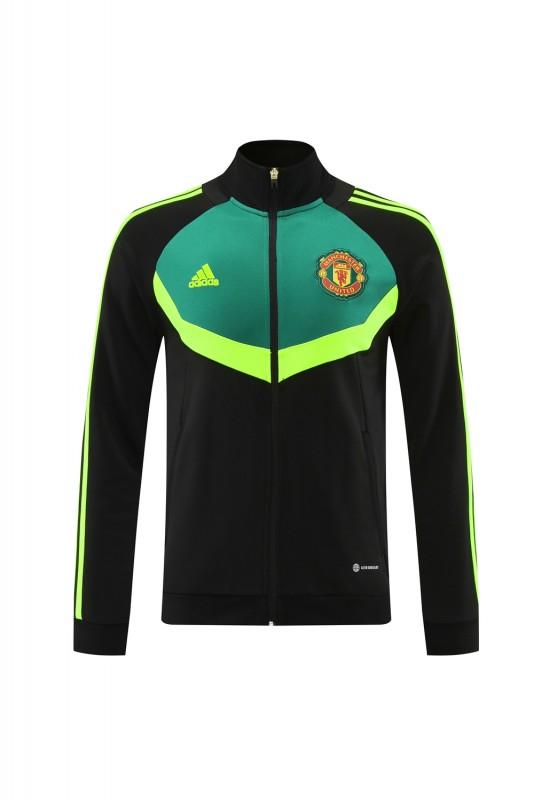 24/25 Manchester United Black/Green Full Zipper Jacket +Long Pants