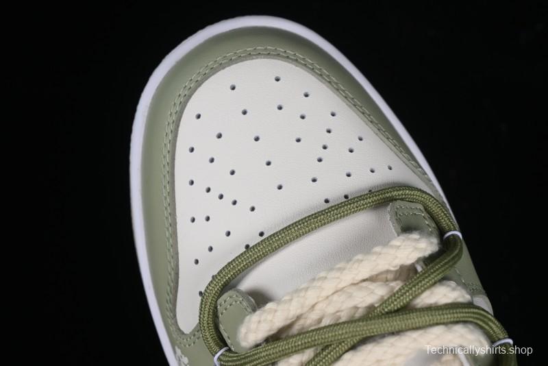 Nike Dunk Low SB Casual Sneakers with Deconstructed Laces and Dragon Well Tea-Inspired Design - DV0831-003