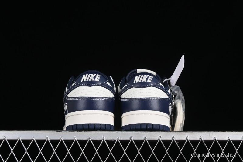 Nike SB Dunk Low Stussy Collaboration - Mark Line Starry Sky Anniversary High-End Custom Low-Top Casual Skate Shoes - BB9898-002