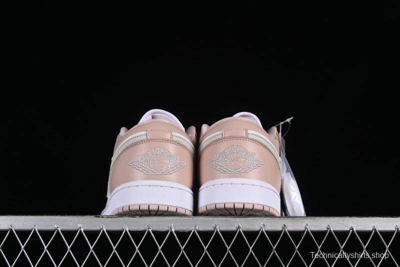 Nike Air Jordan 1 Low AJ1 White Pink Low-Top Casual Sneakers - DC0774-120