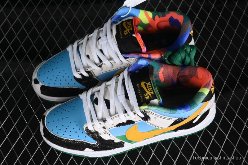 Nike Ben & Jerry's x Nike SB Dunk Low Pro QS "Chunky Dunky" Classic Casual Skate Shoes - CU3244-100