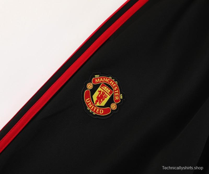 24/25 Manchester United Black Full Zipper Jacket +Long Pants