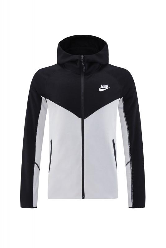 2024 NIKE Sports White/Black Full Zipper Jacket +Long Pants