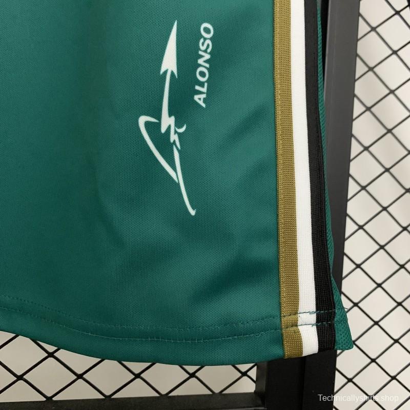 2025 F1 Formula Aston Martin Green ARAMCO #14 T-Shirt