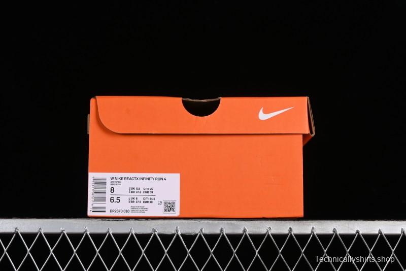 Nike ZoomX Infinity Run 4 Professional Cushioned Running Shoes with Knit Upper - DR2670-010