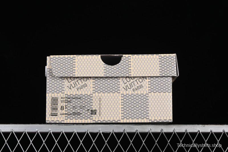 Nike SB Dunk Low LV Collaboration - Beige Black Denim Anniversary High-End Custom Low-Top Casual Skate Shoes - JH8310-946