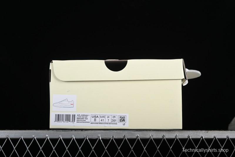 Nike SB Dunk Low Supreme Anniversary Edition Customized Low-Top Casual Sneakers in Off-White and Blue - BB6588-102