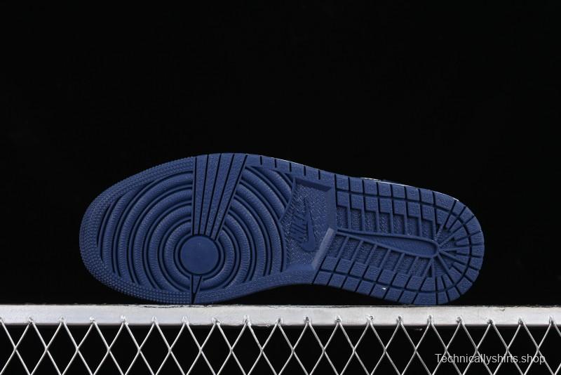 Nike Travis Scott x Fragment Design x Air Jordan 1 Low OG SP AJ1 LV Collaboration Light Blue Violent Bear Low-top Casual Sneakers - SJ2068-100