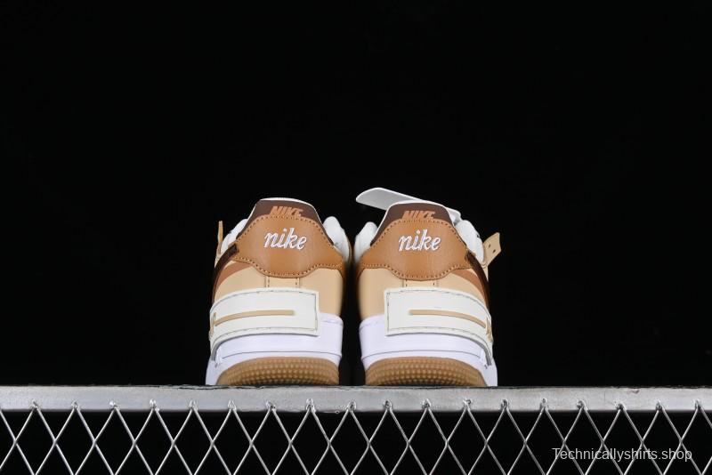 Nike Air Force 1 Shadow Low-Top Sneakers with Lightweight EVA Midsole and Anti-Slip RB Rubber Outsole - DZ1847-106