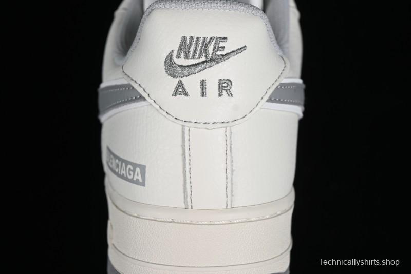 Balenciaga x Nike Air Force 1 '07 Low Triple Swoosh Beige Grey Casual Shoes - FR0538-091