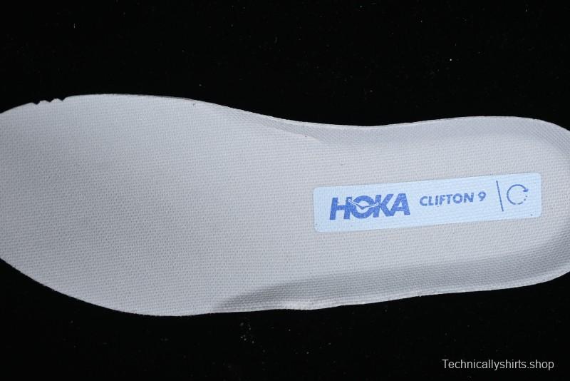 HOKA ONE ONE Clifton 9 Lightweight Knit Mesh Running Shoes with Enhanced Cushioning - 1127896 EHR