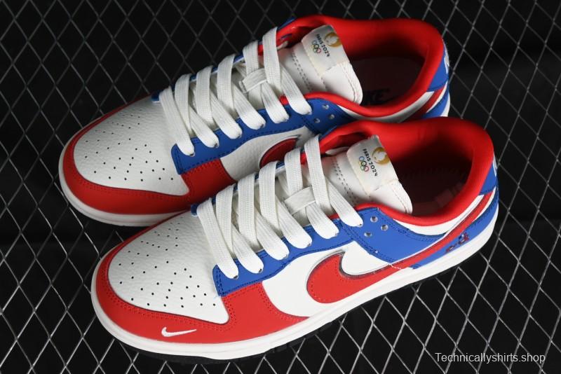 Nike SB Dunk Low Paris Olympics Limited Edition - Phrygian Cap Inspired Olympic Customized Anniversary Low-Top Casual Skate Shoes - XB3802-354