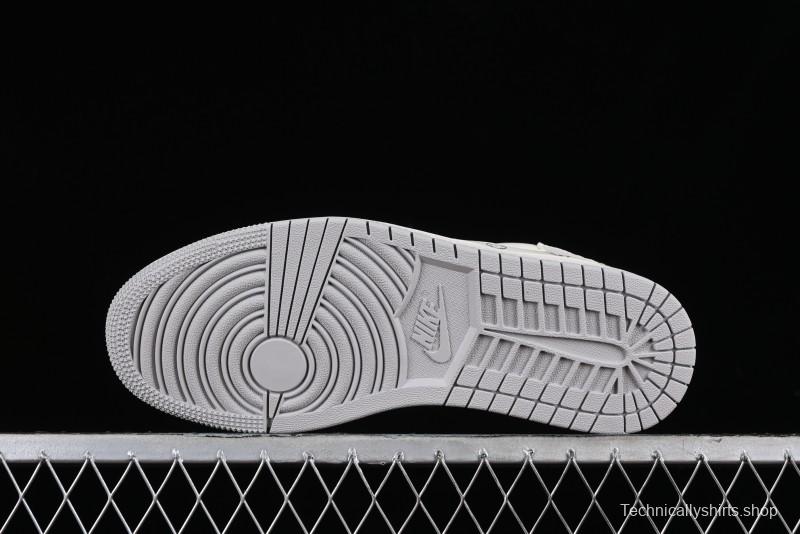 Nike Travis Scott x Fragment Design x Jordan Air Jordan 1 Low OG SP AJ1 LV Grey Denim Culture Casual Sneakers - LJ5188-004