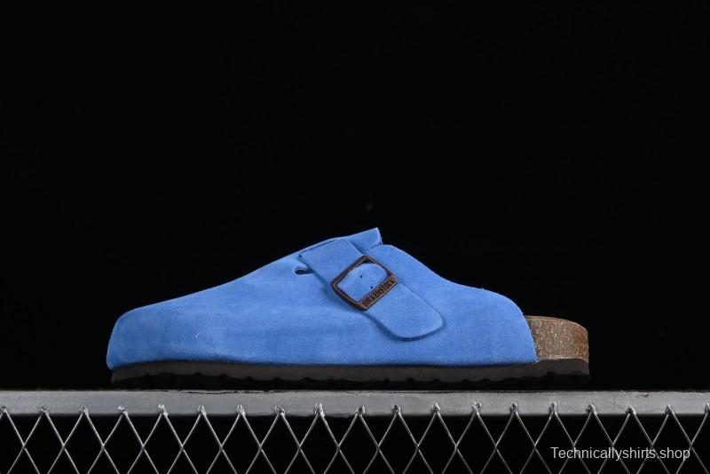 Birkenstock Arizona Soft Footbed Sandals with Suede Leather and Lambswool Lining - Original Blue
