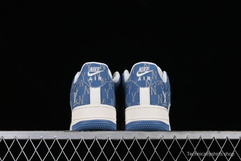 Nike Air Force 1 '07 Low LV Collaboration - Denim Double Swoosh Low-Top Casual Sneakers - HD1968-028