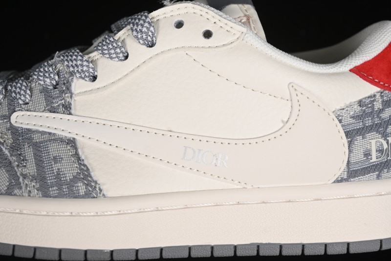 Nike Travis Scott x Fragment Design x Air Jordan 1 Low OG SP AJ1 Low Top Casual Sneakers - XY2688-113