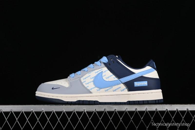Nike SB Dunk Low Supreme Collaboration - Anniversary Edition High-End Custom Low-Top Casual Skate Shoes - CF3688-009