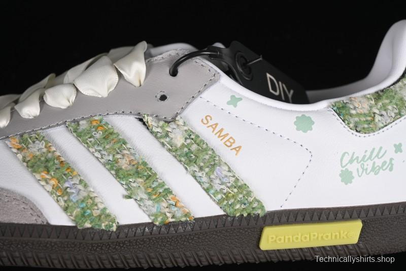 Adidas Originals Samba OG Low-Top Casual Sneakers with Panda Mischief Design - B75806