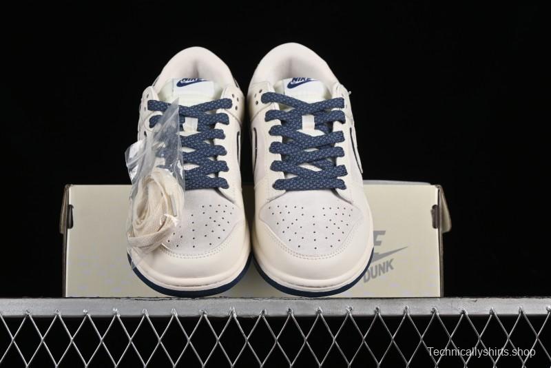 Nike SB Dunk Low The North Face Collaboration - Deep Blue Pig Anniversary High-End Custom Low-Top Casual Skate Shoes - XX2025-325