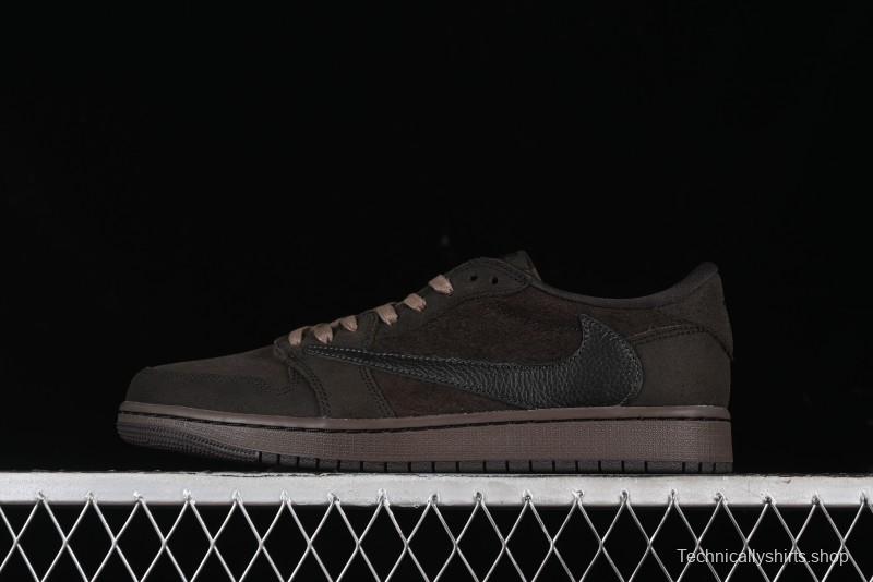 Nike Travis Scott x Air Jordan 1 Low OG AJ1 Reverse Swoosh Sneakers - DM7866-202