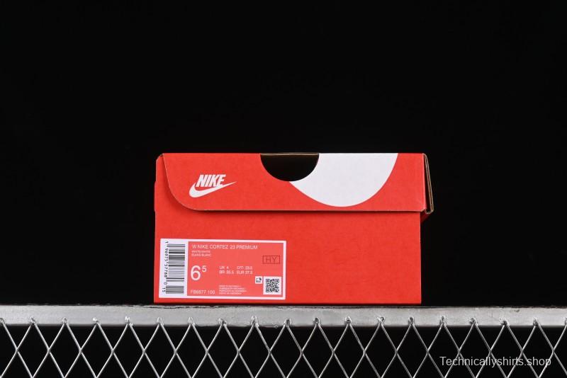 Nike Classic Cortez Leather Retro Running Shoes - FB6877-100